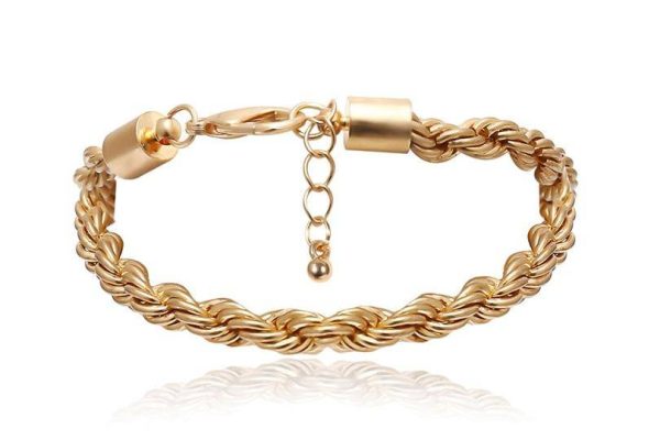 Curb Cuban Chain Bracelets Set for Women, 4 Pcs - Image 6