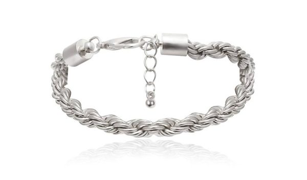Curb Cuban Chain Bracelets Set for Women, 4 Pcs - Image 3