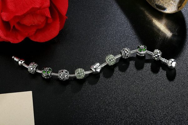 Women's Elegant Silver Beaded Bracelet - Image 5