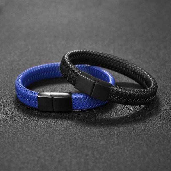 Men's Simple Leather Bracelet - Image 4