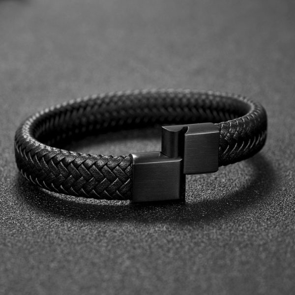 Men's Simple Leather Bracelet - Image 2